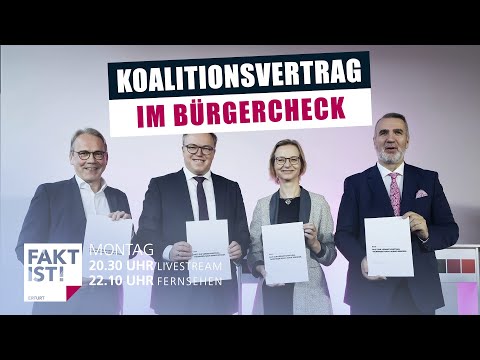 Der Koalitionsvertrag im Bürgercheck | Fakt ist! | MDR