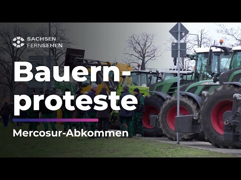 Erneut BAUERNPROTEST vor dem SÄCHSISCHEN LANDTAG I Sachsen Fernsehen