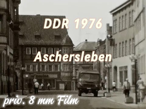 DDR 1976 Aschersleben Alltags leben in der Stadt private Amateur Aufnahmen 8 mm