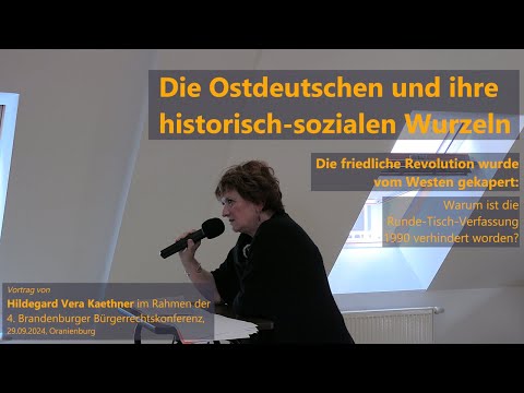 Hildegard Vera Kaethner: Die Ostdeutschen und ihre historisch-sozialen Wurzeln