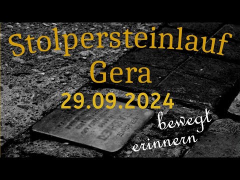 6. Stolpersteinlauf in Gera am 29.September 2024