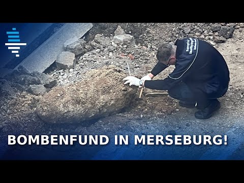 Evakuierung in Merseburg! Bombe liegt offen auf Straße!