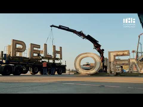 „Berlin-Tempelhof“: Sanierung des ikonischen Schriftzugs beginnt