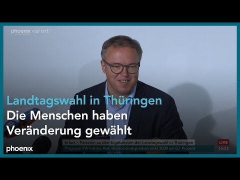 Landespressekonferenz: Spitzenkandidaten von CDU, BSW, Linke, SPD, B&#039;90/Grüne und FDP